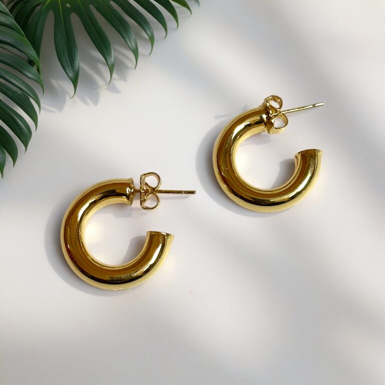 Argollas de acero chunky de 3cm