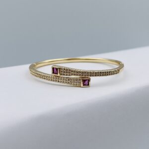 Brazalete brillo fucsia